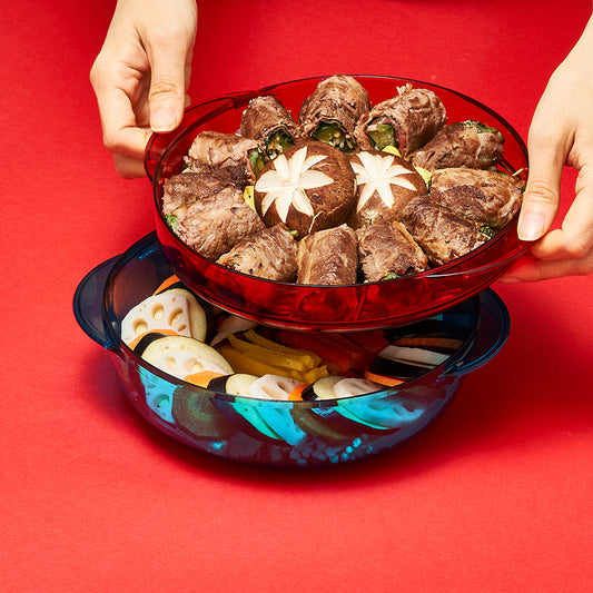 원형 타파렌지 2단 (빨강/파랑)