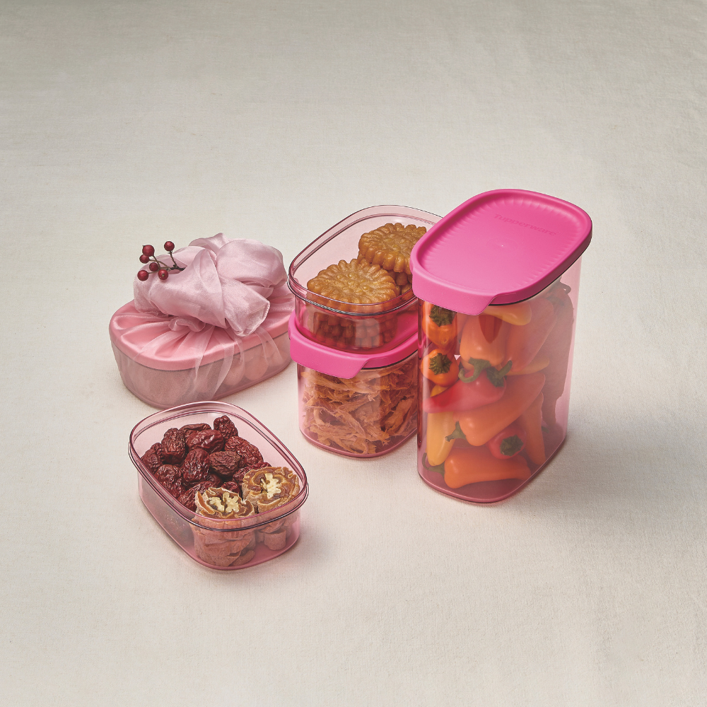 울트라 클리어 타원 500ml 4p 분홍 (+1L 2p 분홍 증정)