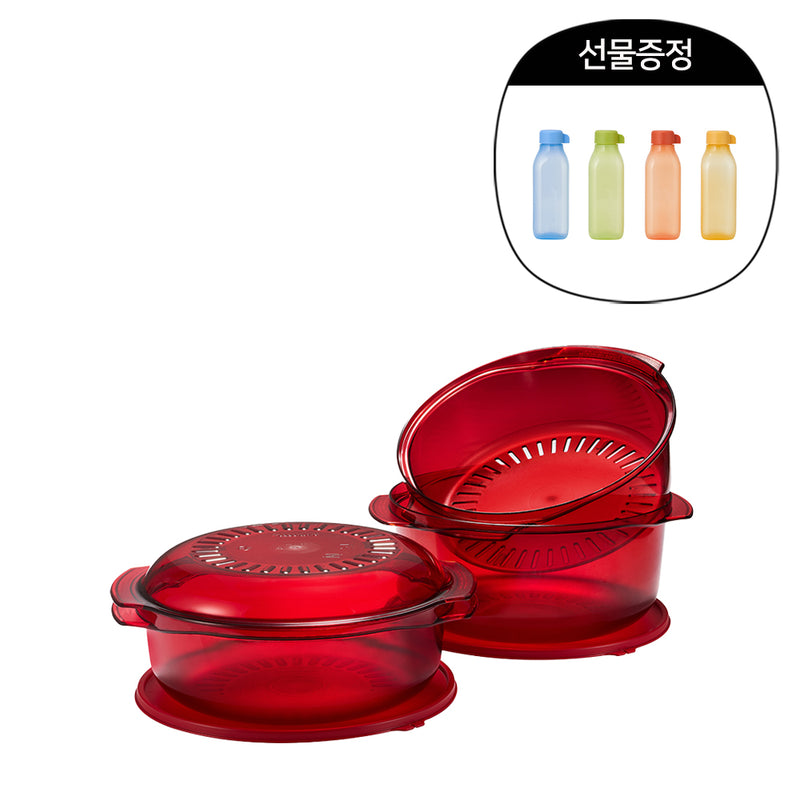 [~12/31일 이달의 기획] 마이크로 플러스 스택 쿠커 3L (구매 시, 에코물통사각 500ml(4개) 증정)