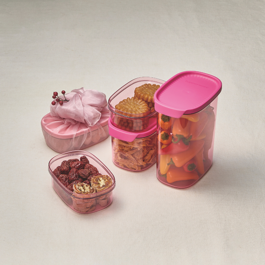 울트라 클리어 타원 500ml 4p 분홍 (+1L 2p 분홍 증정)